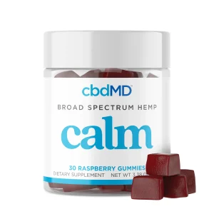Broad Spectrum CBD Calming Gummies - Raspberry - 60 Count 750mg