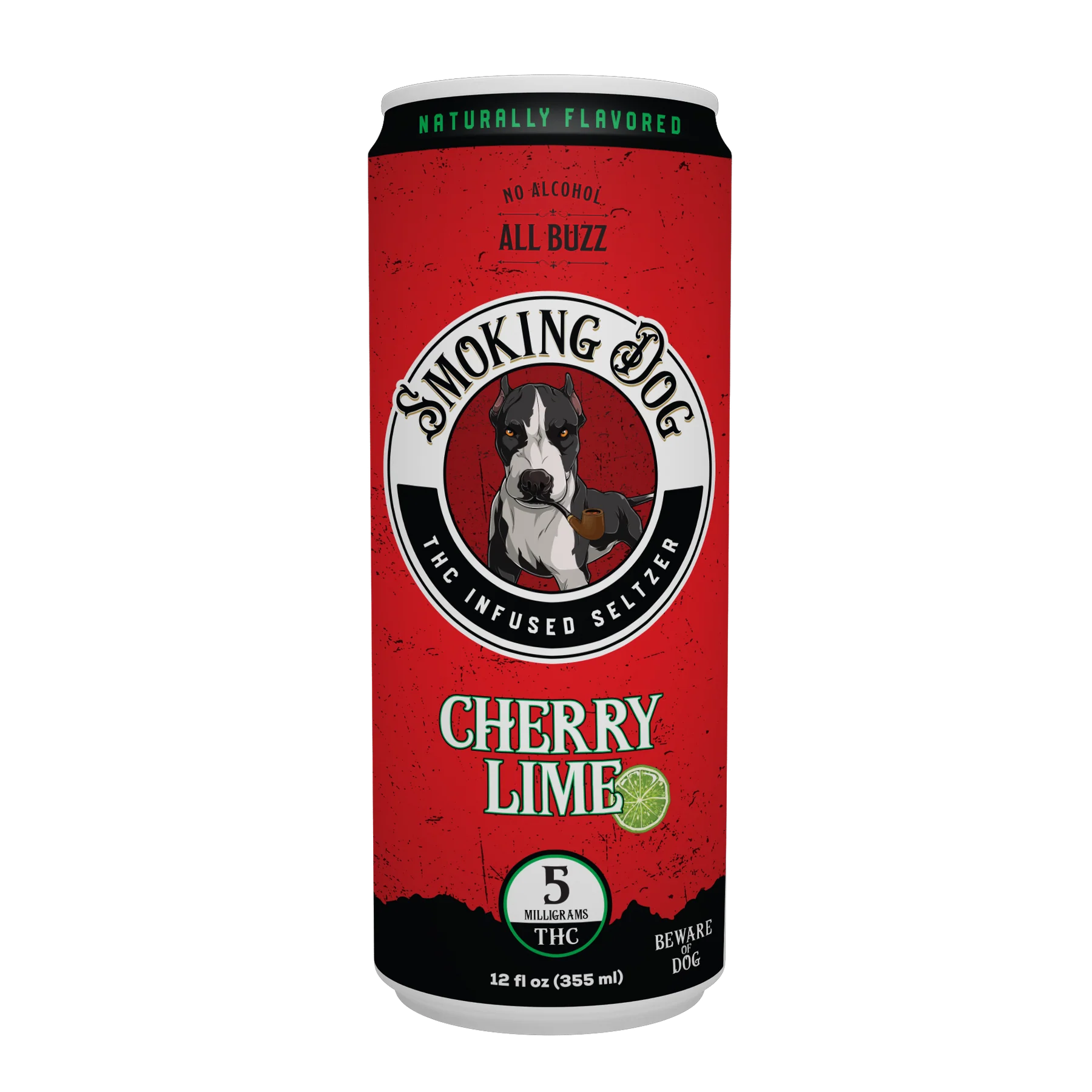 SMOKING DOG THC SELTZER 5MG (Cherry Lime) - Single