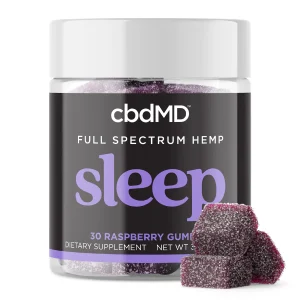 Full Spectrum CBD Sleep Gummies - Raspberry - 30 CT - 50 MG CBD : 3 MG THC: 20 MG CBN